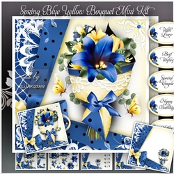 Spring Blue Yellow Bouquet Mini Kit