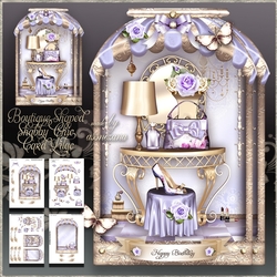 Boutique Shaped Shabby Chic Card Lilac Mini Kit
