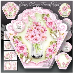 Cherry Blossom Flowers Card Mini Kit
