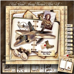 Male Card Army Themed Mini Kit