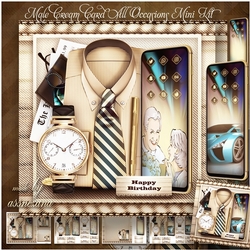 Male Cream Card All Occasions Mini Kit