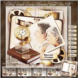 Elderly Couple Lovely Memories Card Mini Kit