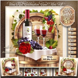 Wine Red Celebration Card Mini Kit