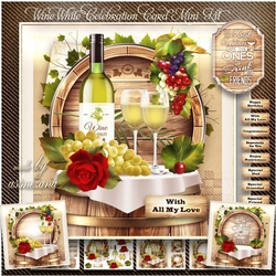 Wine White Celebration Card Mini Kit