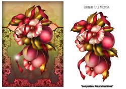 Vintage Peach Flowers