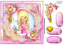 Rose Pretty Girl Card Front