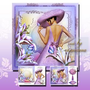 White Lily Lady Front Card
