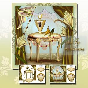 Cream Perfume Card Front Kit