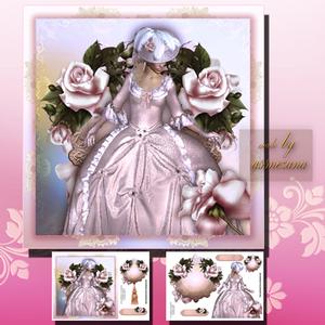 Soft Rose Lady Card Front