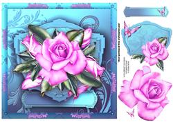 Pink Pretty Roses Card Front