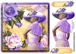 Beautiful Rose Lady Card Front