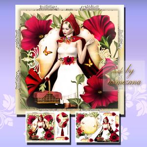 Petunia 'lady Red' Card Front