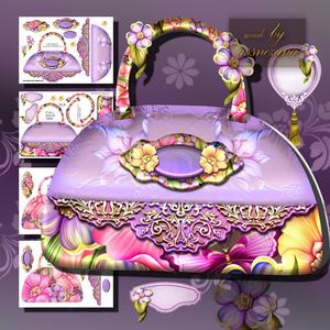Colorful Silky Floral Lady Bag