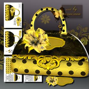 Fashion Yellow Lily Lady Bag