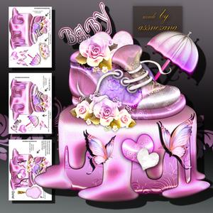 Colorful Cute Baby Cake
