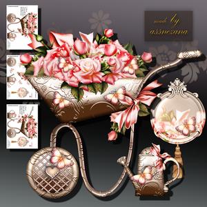 Cream Vintage Garden Wheelbarrow