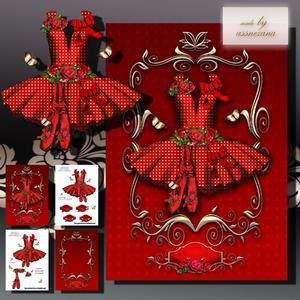 Red Vintage Ballerina Dress