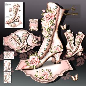 Rose Antique Decorative Boots