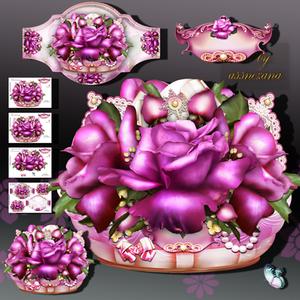Lilac Roses Basket