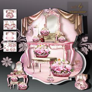 Soft Rose Dressing Mirror