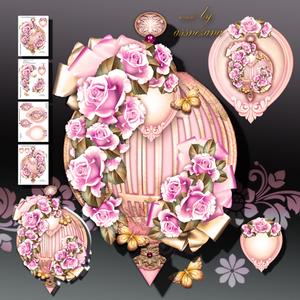 Soft Rose Cage with Roses