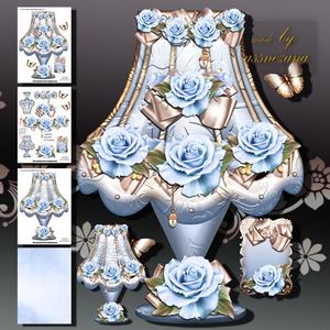 Beautiful Soft Blue Vintage Lamp