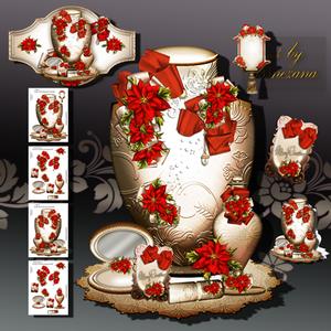Christmas Gift for Ladies with Red Poinssetia