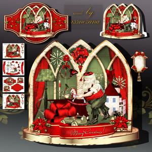 Christmas Santa Claus with Gifts and Toys
