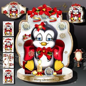Cute Christmas Little Penguin