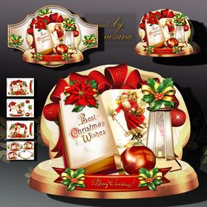 Christmas Gift Book with Decoration
