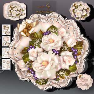Vintage White Roses