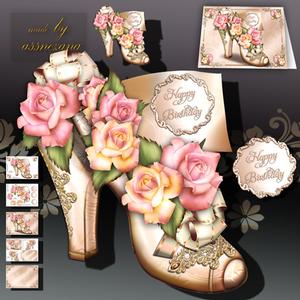 Vintage Shoes with Soft Roses