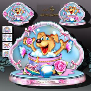 Puppy Bath Time Card for Kids