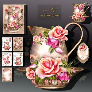 Victorian Jar (pitcher) with Roses