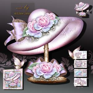 Pretty Vintage Soft Hat with Roses