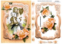 Vintage Mom and Child with Roses