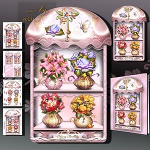 Beautiful Flower Vases Decorated with Silk Awning