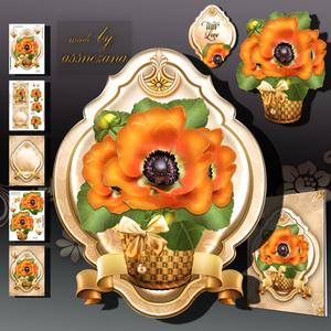 Orange Poppies Card