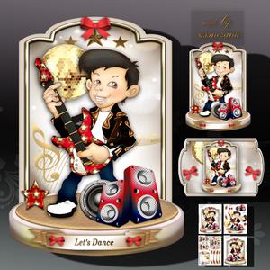 Boy with Guitar Card Kits