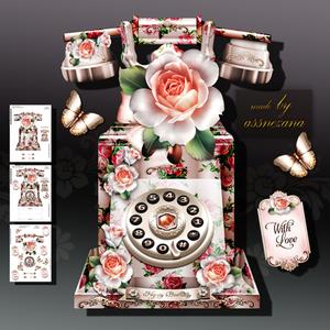 Vintage Phone Shaped Card