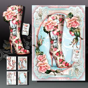 Beautiful Vintage Boot with Roses
