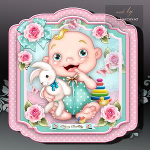 New Baby Card Front Kit