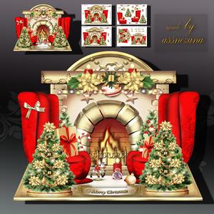 Festive Christmas Fireplace