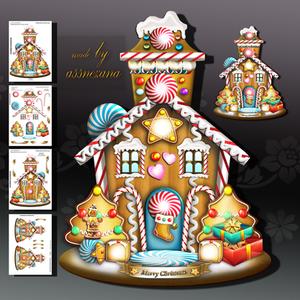 Gingerbread House for Kids Card Kit