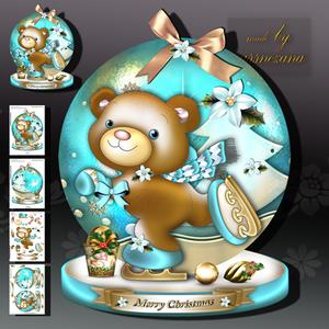 Winter Christmas Teddy Bear for Kids