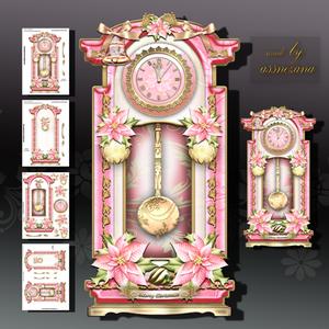 Christmas Decorated Grandfather Clock