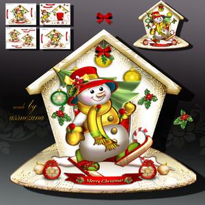 Cute Snowman for Kids Card Kit