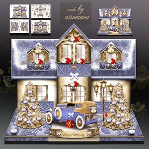 Winter Christmas Family Card Kit