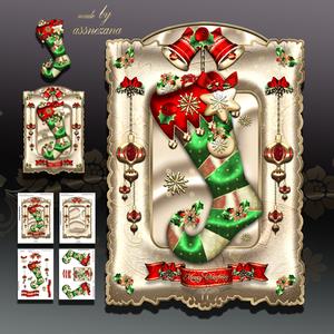 Festive Christmas Stocking Card Kit