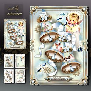 Winter Christmas Vintage Jingle Bells Card